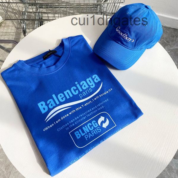 

2022 designer bb t shirt and shirts 2022 spring summer new royal blue loose short sleeve t-shirt women's net r iwyg, White