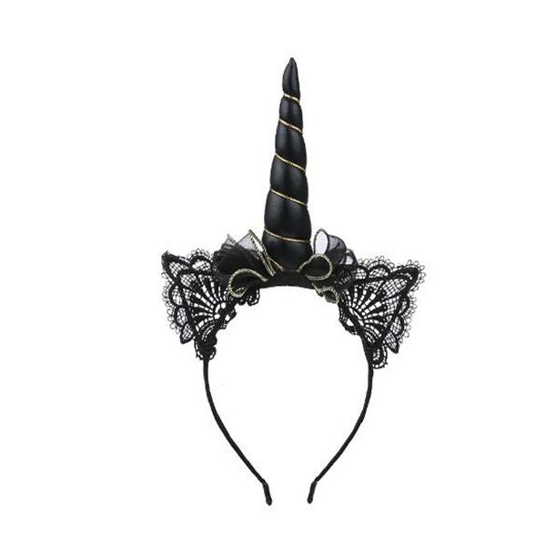 Halloween Einhorn Stirnband Katzenohren Dreilagige Schleife Geburtstag Party Haarschmuck GC1511