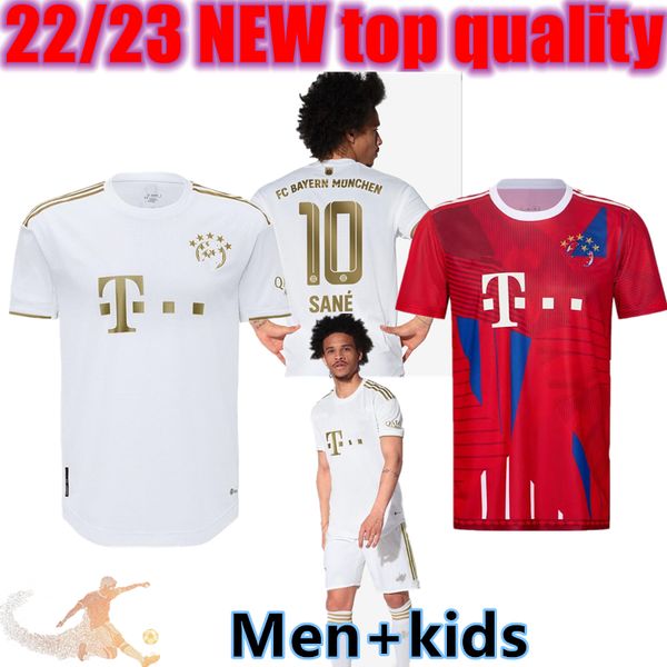 

22 23 10 year champion fc bayern munich lewandowski soccer jersey goretzka fans player version away red sane gnabry coman muller davies kimm, Black;yellow