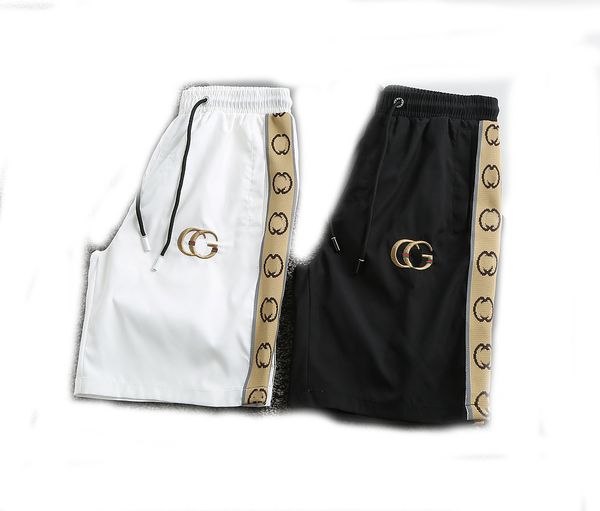 

2022 brand designer men's shorts large beach pants summer fashion street wear fast dry swimsuit printing board m-4xl562, White;black