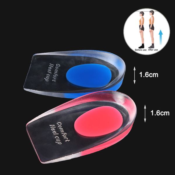 

1 pair increasing ortcs insole lift insert pad height cushion taller male footwear women shoes high insoles, White;pink