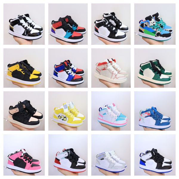 

2022 kids jumpman 1s 1 shoes unc university blue infants toddler child basketball shoes designer pine green royal trainers obsidian chicago