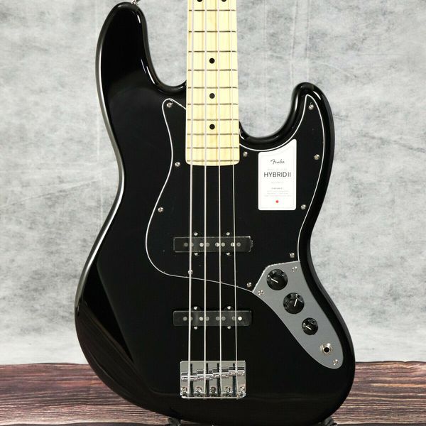

hybrid ii jazz bass maple fingerboard black electric guitar