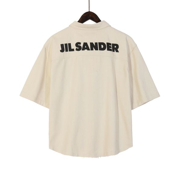 

jil sander shirts 22ss designer women's men's t-shirts fashion high street letter print t-shirt hip hop short sleeved loose casua, White;black