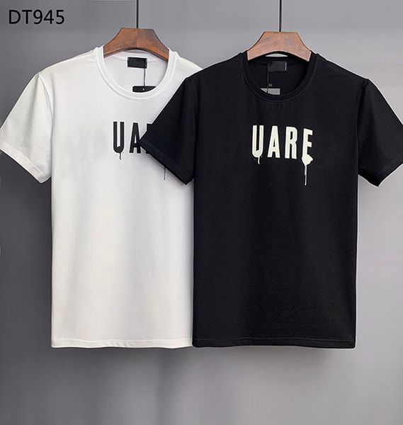 

2022 designer luxury men's t-shirt spray letters short sleeve spring summer trendy top, White;black
