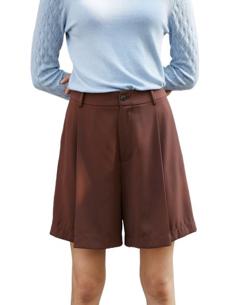 

motf x hannah g press crease wide leg shorts m8qx#, White;black