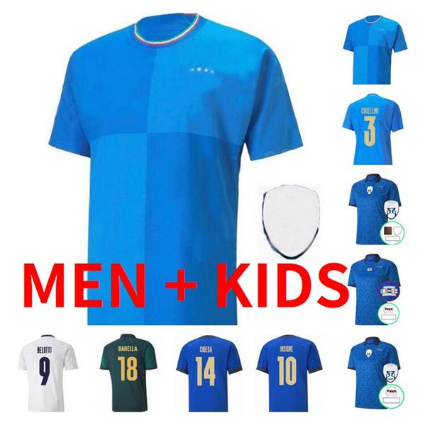 

2021 2022 2023 italys italia chiesa soccer jerseys insigne bernardeschi football shirt chiellini bonucci belotti jorginho sensi barella 21 2, Black;yellow