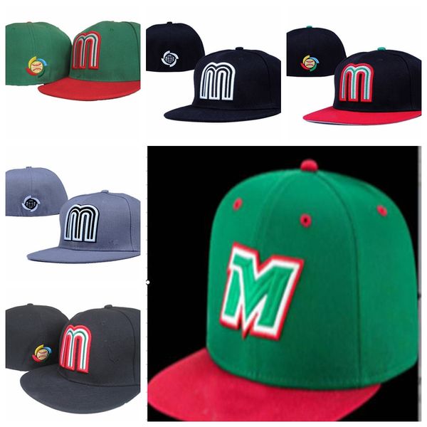 

mexico m letter baseball caps new summer casquettes chapeus for men women casual outdoor sport fitted hats, Black;white