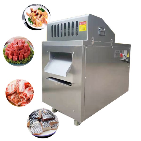 Multifunktions-Würfelwürfelmaschine für gefrorenes Rindfleisch, Hähnchenbrust-Würfelschneidemaschine, kommerzielle Geflügelfleisch-Skelettschneidemaschine zum Verkauf, 3000 W