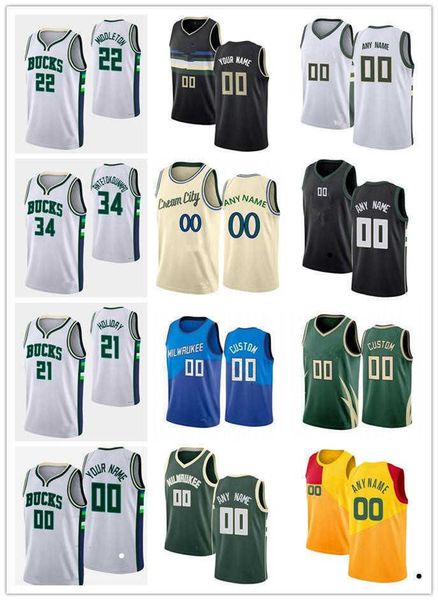 

75th custom jersey milwaukee''bucks''men women youth giannis 34 antetokounmpo grayson 7 allen bobby 9 portis jr holiday, Black;red