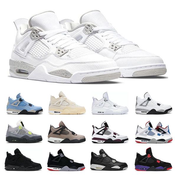 

shoes jumpman white oreo university blue sail black cat bred 4s 5.5-13