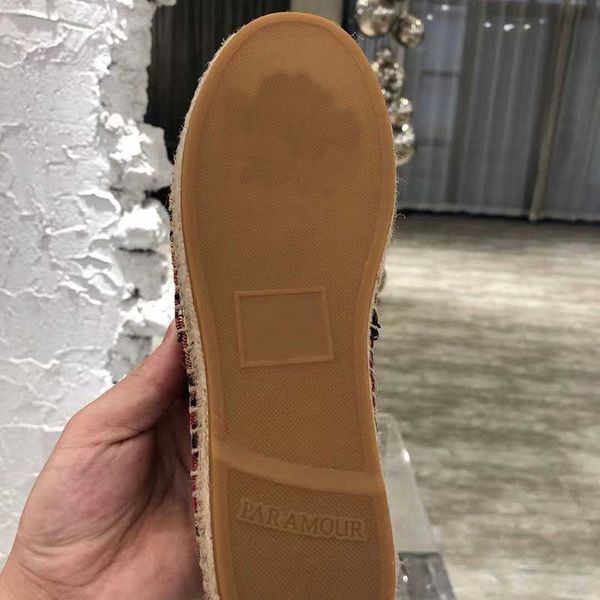 

womens luxurys casual sandals espadrilles summer designers ladies flat beach half slippers fashion woman loafers fisherman canvas shoe size, Black