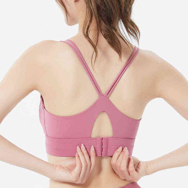 

fitness clothes with chest cushion one-piece sports underwear vest women's shock proof high-strength yoga top