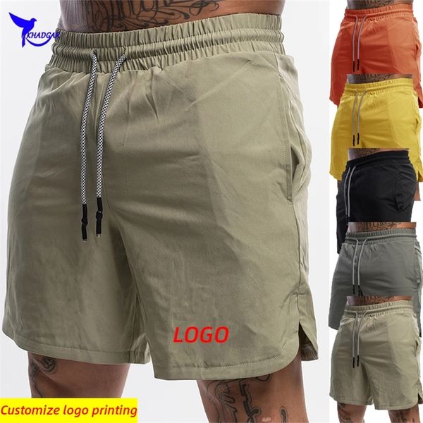 

men loose quick dry running shorts breathable sport training briefs gym fitness jogging short pants beach boardshort custom 220613, White;black