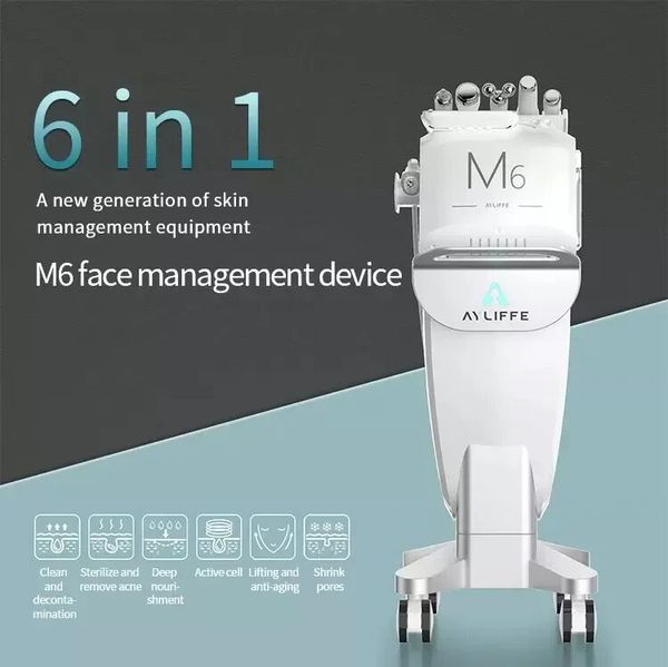 Microdermoabrasione Multifunzionale 6 in 1 Hydra Oxygen Peel Jet Peeling Acqua Dermoabrasione Terapia Sbiancamento della pelle Cura della pelle Attrezzatura per la rimozione del pigmento per uso in salone