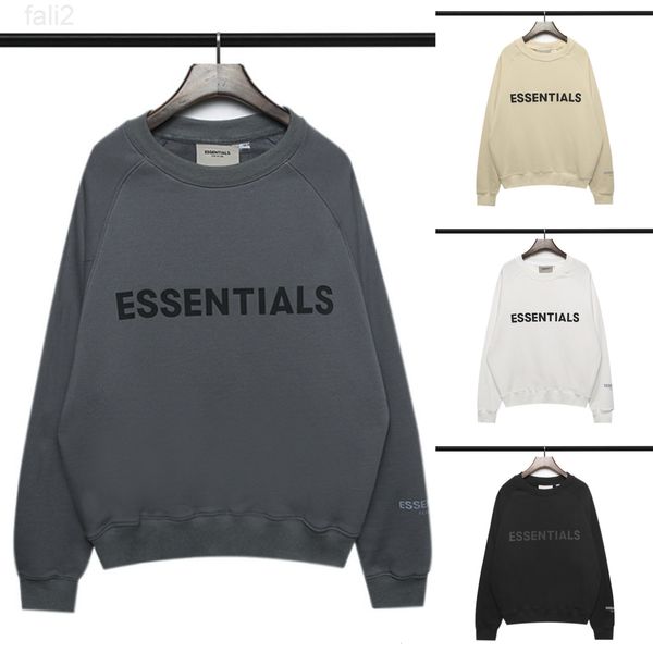 

men's hoodies & sweatshirts designer feel of god new long sleeve fogesentials multi thread round neck sweater for men and women 8sx2, Black