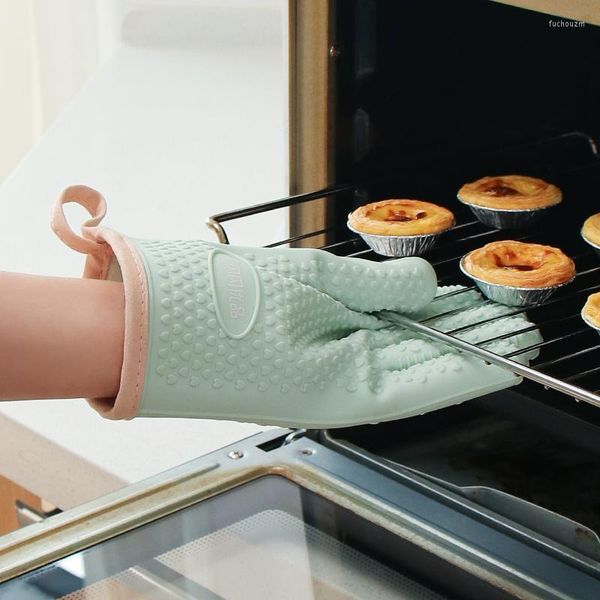 Ofenhandschuhe, wärmeisoliert, beständig, wasserdicht, rutschfest, Silikon, Baumwollhandschuhe, Grill, Mikrowelle, Küche, Backen, Waschen, Gemüse, Werkzeuge, Ofen