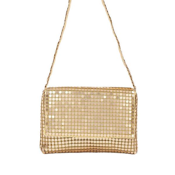 

evening bags fashion metallic sequins female laser messenger luxury solid envelope new gold one shoulder banquet handbag xa183h y0506