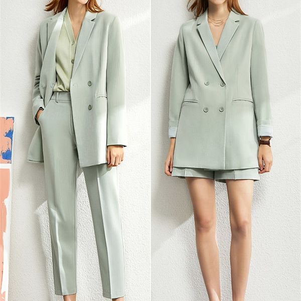 

amii minimalism suit women 2020 spring new solid blazer vest high waist pants for women 12060909 t200704, White
