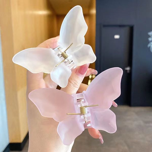 

super fairy butterfly clip shark clips female summer back of head hair clip small headdress new, Golden;silver