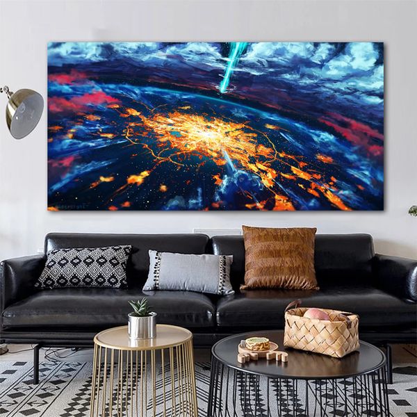 Raum Universum Poster Leinwand Malerei Moderne Wohnkultur Wand Kunst für Wohnzimmer Landschaft Bilder Abstrakte Drucke Cuadros