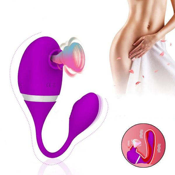 Succhiare vibratore punto G clitoride vaginale ventosa giocattoli sexy per le donne stimolatore capezzolo figa dildo pompino uovo adulto