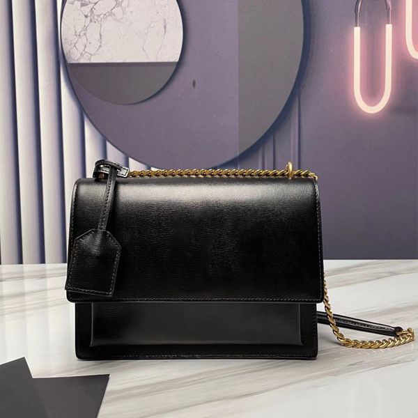 

Designer Luxury Bag Classic women Shoulder bags Gold Chain Handbag Genuine Leather womens Cross body handbags Large Capacity Ladies Handbags Sequins Letter Hard MM, Golden chain-red