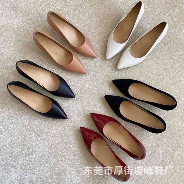 

sandals pointed summer leather nude high heels shallow mouth temperament single shoes comfortable and versatile fashion professional women&#, Black