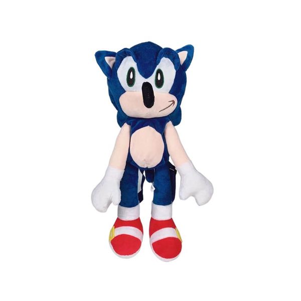 

6 styles 40-45cm sonic the hedgehog doll backpack anime movie peripheral plush toys children's schoolbag children's gifts wholesal