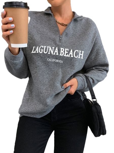 

marled letter graphic drop shoulder sweatshirt f8se#, Black