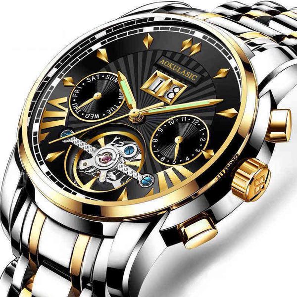 

wristwatches casual mens watches brand luxury automatic mechanical business watch men waterproof reloj hombres 220419, Slivery;brown