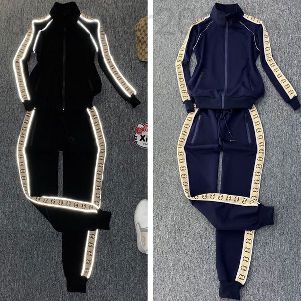 

women's two piece pants designer autumn pure cotton sportswear women's original small fragrance high-end cardigan leisure two-piec, White