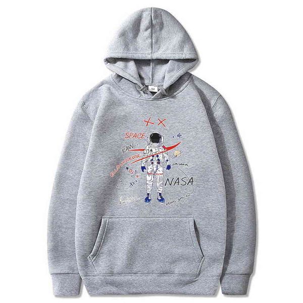 Moda Nasa Lettera Stampa Felpa con cappuccio Felpa da uomo e da donna Manica lunga Streetwear Pullover ampio 9 colori Top Abbigliamento casual 850