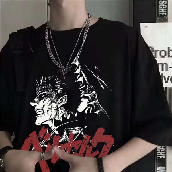 

men berserk guts t shirt manga swordsman gatsu sacrifice zodd anime cotton funny short sleeve o neck tee hip hop t 220728, White