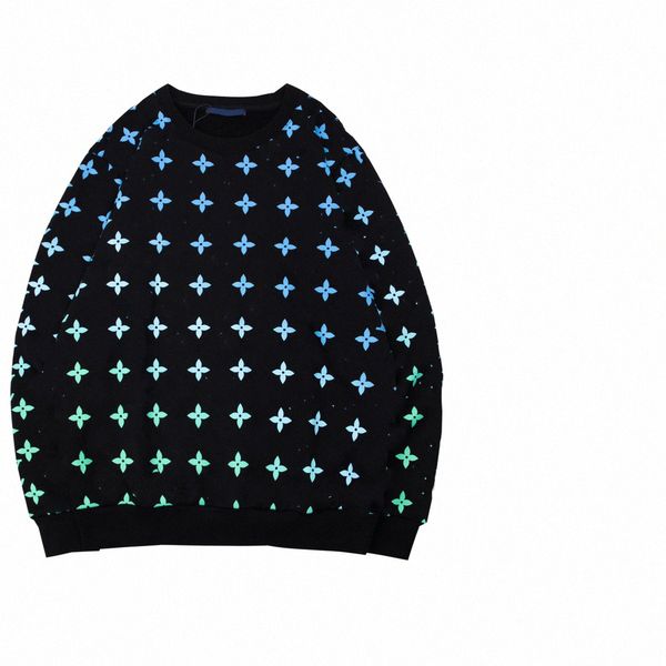 

fashion style autumn winter designer men hoodies pullover crewneck hoody print letter causal women lovers hiigh quality size s m  xl q92l#, Black