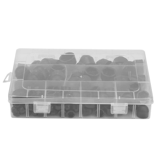 

145pcs bolt nut protection cap m4 m5 m6 m8 m10 m12 black rubber acorn nut set