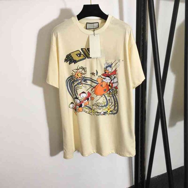 

designer womens t-shirts fashion brand cartoon print embroidered patch all women clothing, White