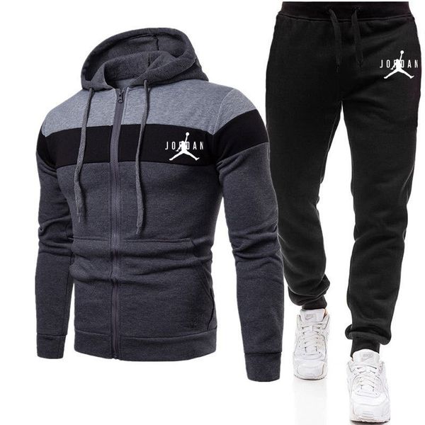

sportswear men's designer clothing activewear sports hoodie sweater set outdoor running football jersey 2022 winter outdoor clothing, Gray