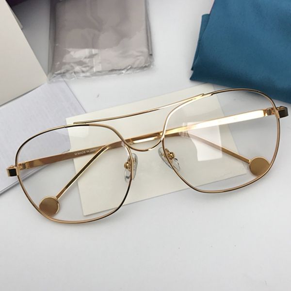 Hochwertiges G1116-Brillengestell, Unisex, großer quadratischer Rand, 54-17-146, leichter quadratischer Vollrand aus Metall für Korrektionsbrillen-Komplettsetuis, OEM-Outlet