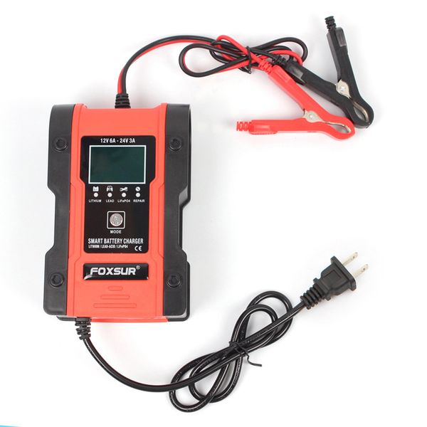 

professional motorcycle car battery charger 12v 24v us plug