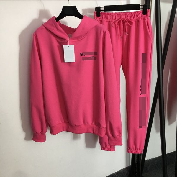 

710 2022 autumn summer brand same style long pants hooded black two pieces sets women's two piece polyester meiyi, White