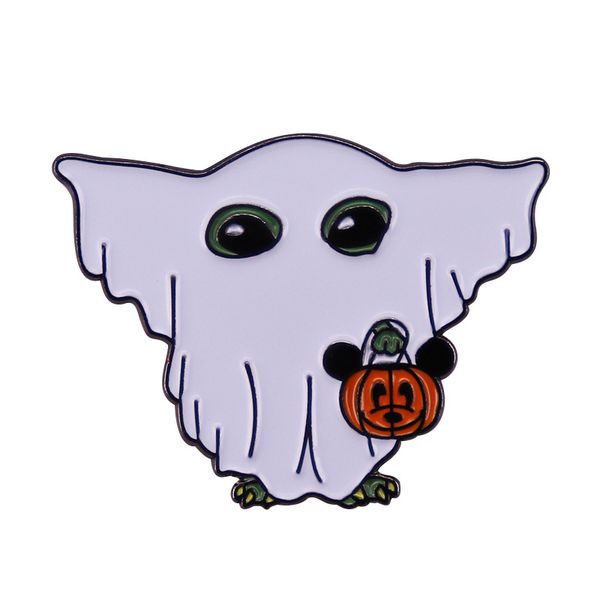 

halloween ghost pumpkin lantern brooch, Blue