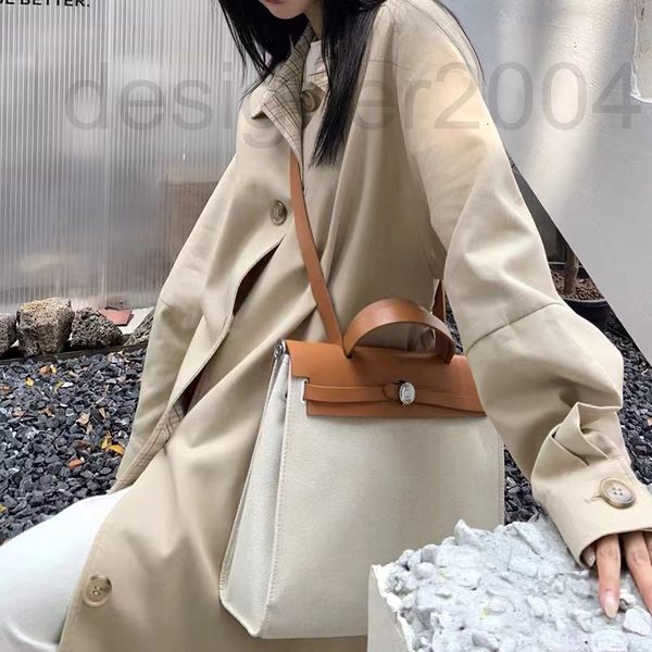 

women's hoodies & sweatshirts designer shenzhen nanyou high-end niche brand british style khaki medium length windbreaker coat 7b57, Black