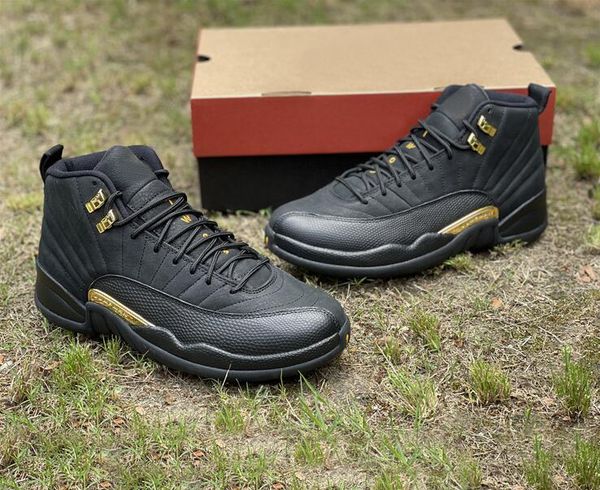 

size us 7-13 12 black taxi men basketball shoes real carbon fiber 12s outdoor sports sneakers ct8013-071 with original box