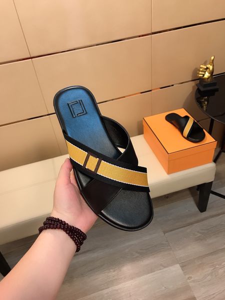 

men designer slides f fabric leather ff sandals black x slippers f letter summer fashion classic flat man slide beach sandal quality p4ty