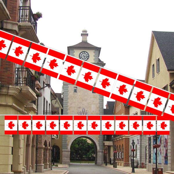 

canada string flag 20 flag 14x21cm canadian hanging mini banner for indoor outdoor decoration