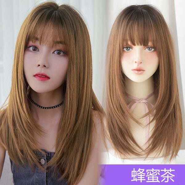 

new african lady front lace black curly wig set