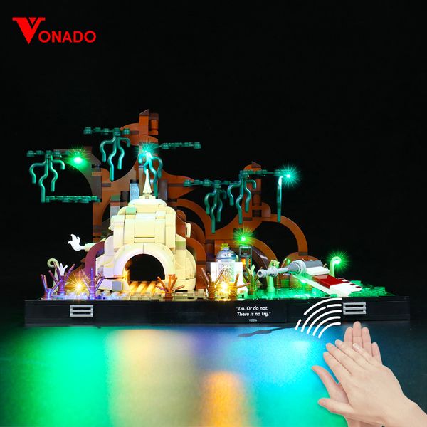 

vonado led light kit for wars 75330 training diorama building blocks diy children's lamp toys kit not include model t220716