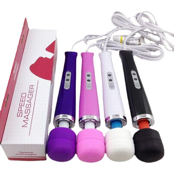 Горячая продажа 10 Speed Magic Wand Massager с Hitachi Head Av Vibrator Handheld Colors Box