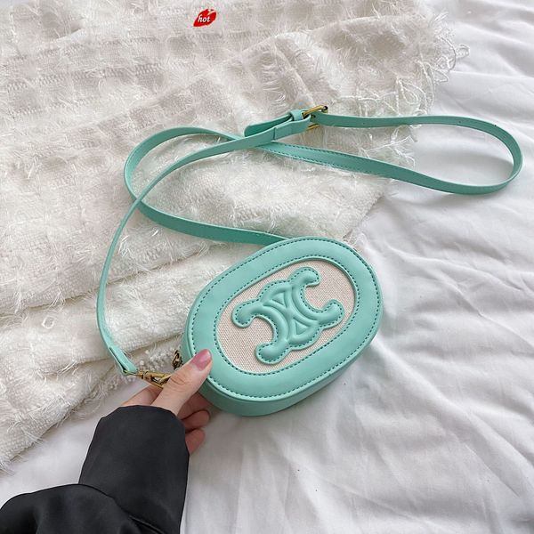 

factory online export designer brand bag handbag 2022 small round triumphal ice cute mini color single shoulder msenger